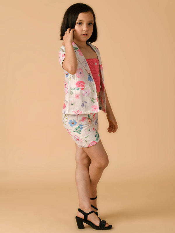Albion Premium Girls Pink Skirt Top
