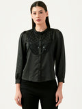Albion Women Smart Premium Black Blouson Top