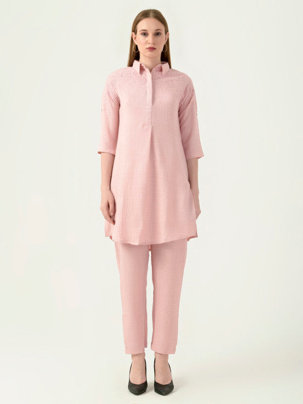 Albion Women Smart Premium Peach Co-ord set