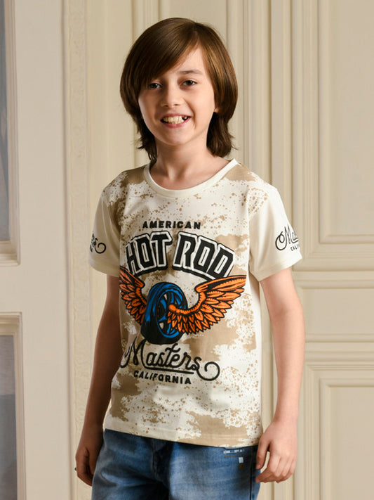 Albion Premium Boys Napoleon Cream T-shirt