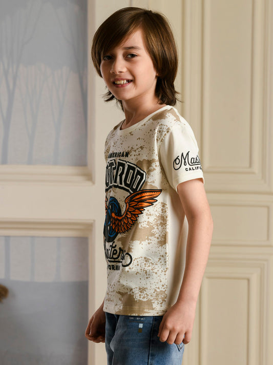Albion Premium Boys Napoleon Cream T-shirt