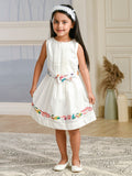 Albion Premium Girls Napoleon White Frock