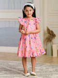 Albion Premium Girls Archana Peach Frock