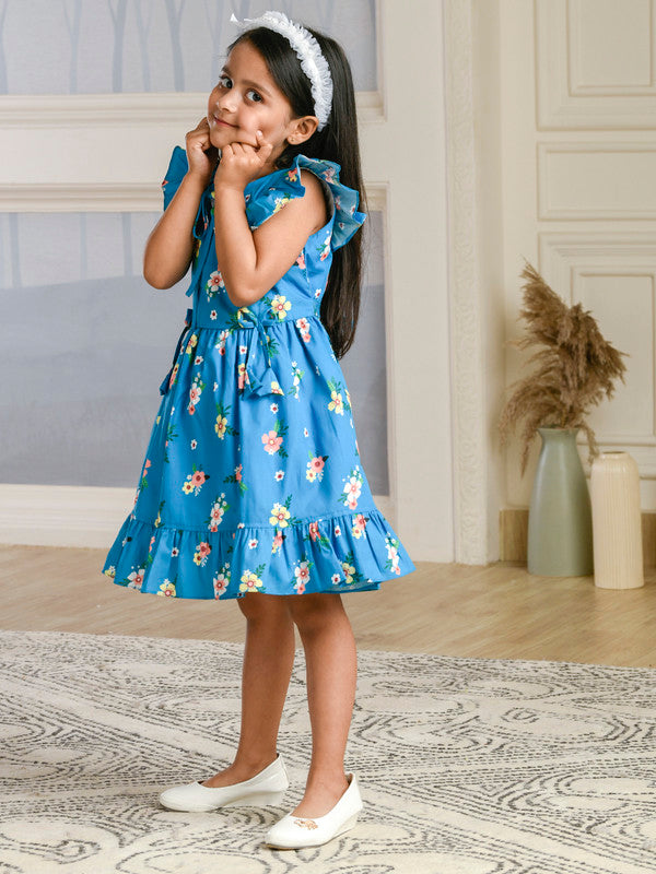 Albion Premium Girls Archana Blue Frock