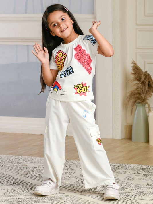 Albion Premium Girls Set Chco Bikki White Co-ord set