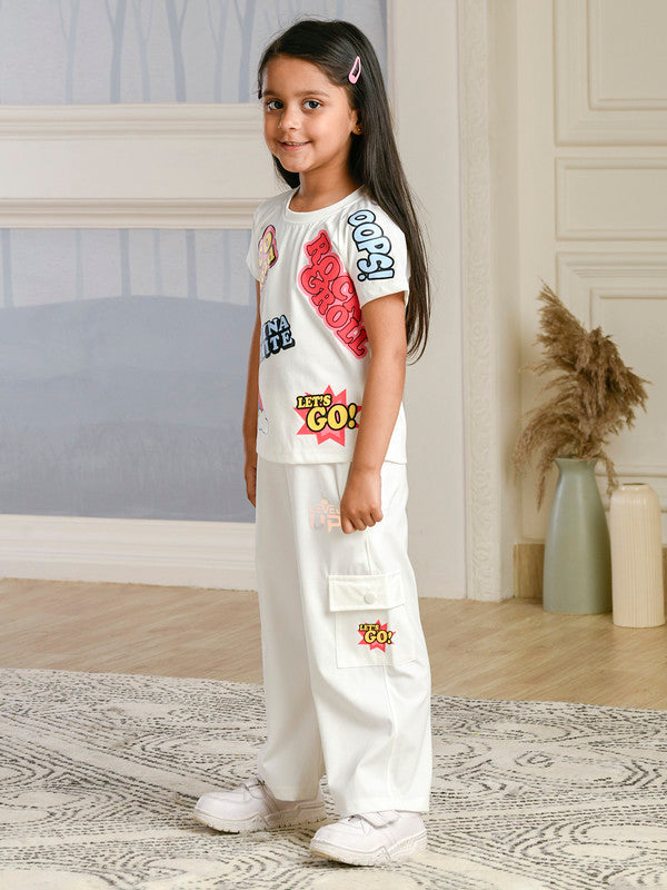 Albion Premium Girls Set Chco Bikki White Co-ord set