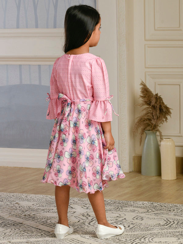 Albion Premium Girls Archana Pink Frock
