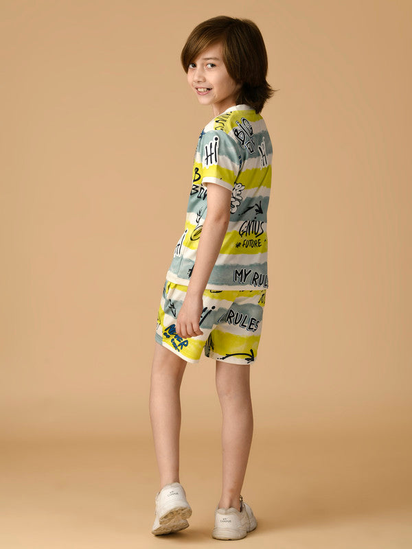 Albion Premium Boys Yellow Co-ord set