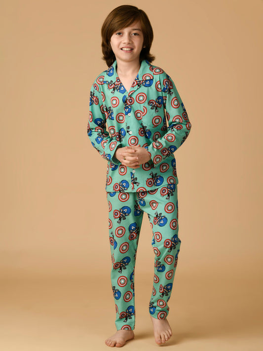 Albion Premium Boys Green Night Suit