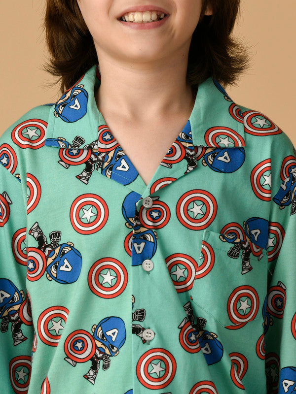 Albion Premium Boys Green Night Suit