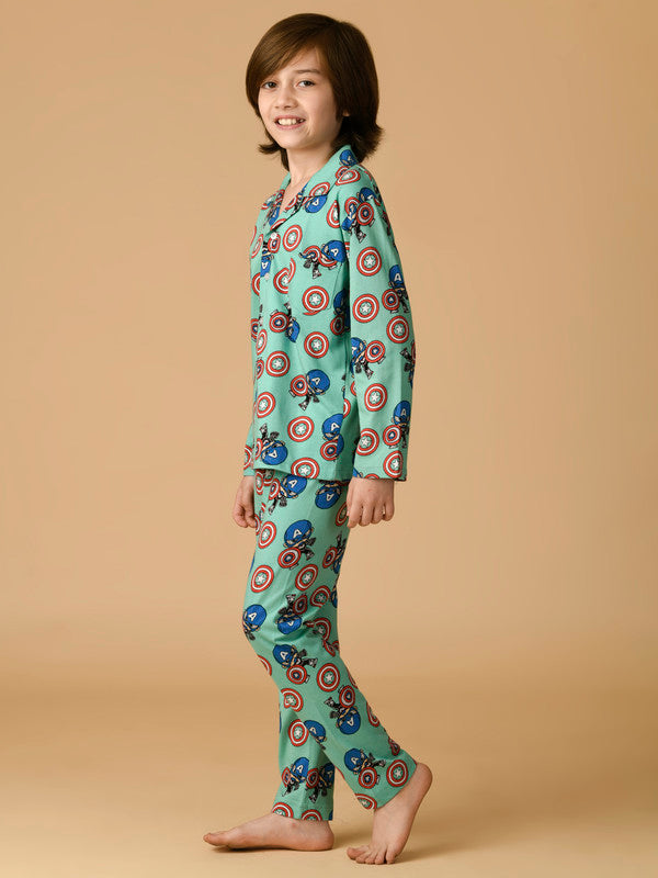 Albion Premium Boys Green Night Suit