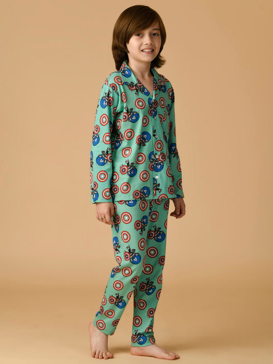 Albion Premium Boys Green Night Suit