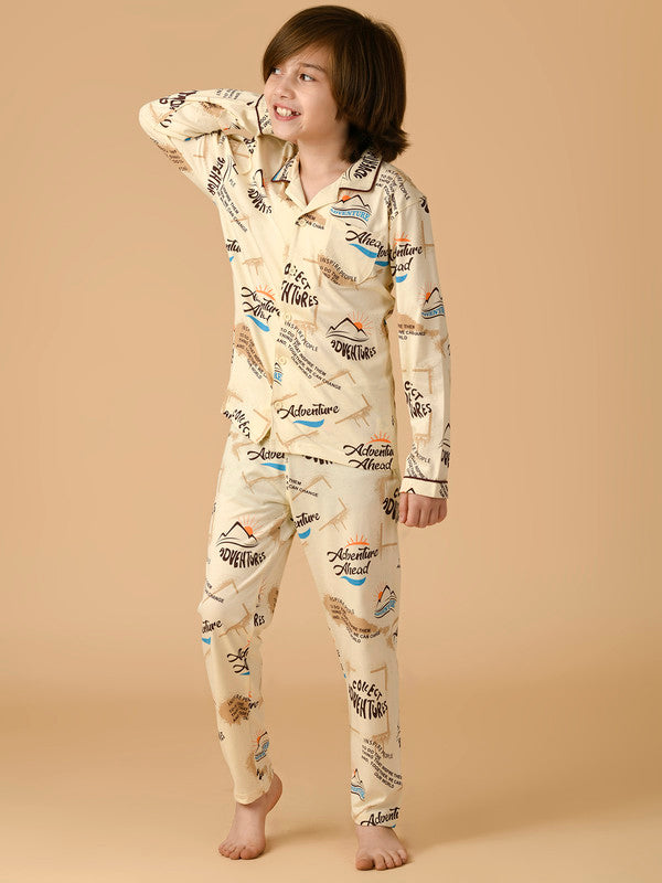Albion Premium Boys Beige Night Suit