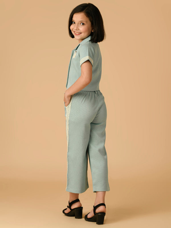 Albion Premium Girls Set Firozi Skirt Top
