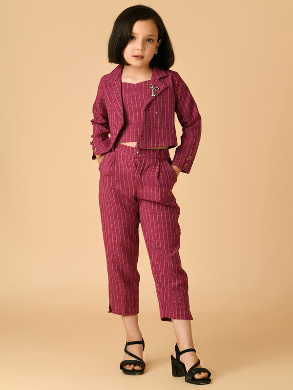 Albion Premium Girls Set Purple Skirt Top