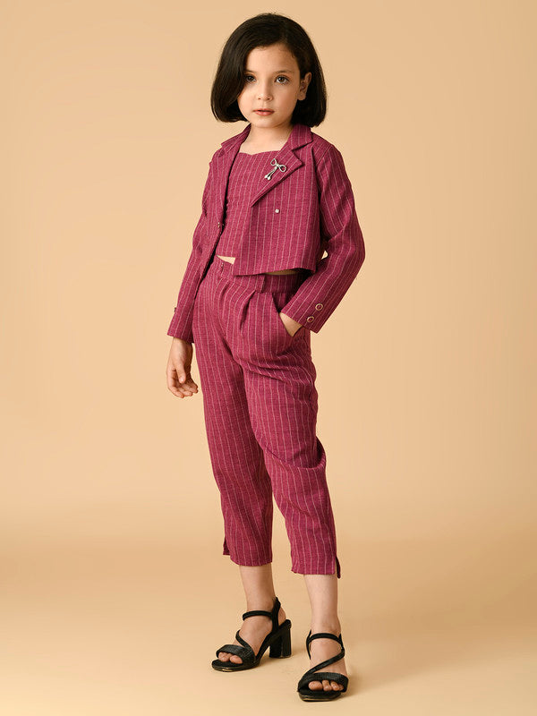 Albion Premium Girls Set Purple Skirt Top