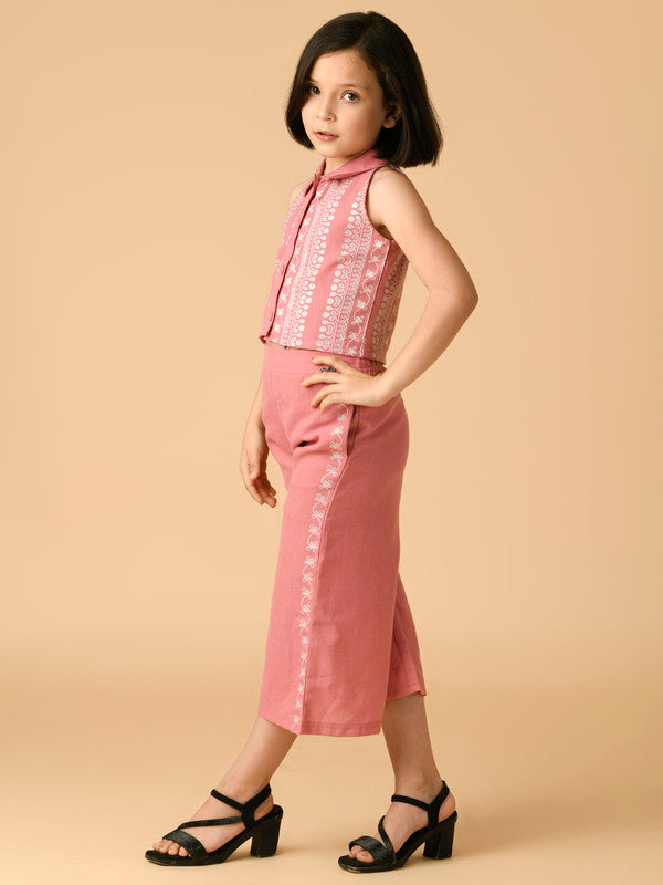 Albion Premium Girls Set Blue (Peach) Skirt Top