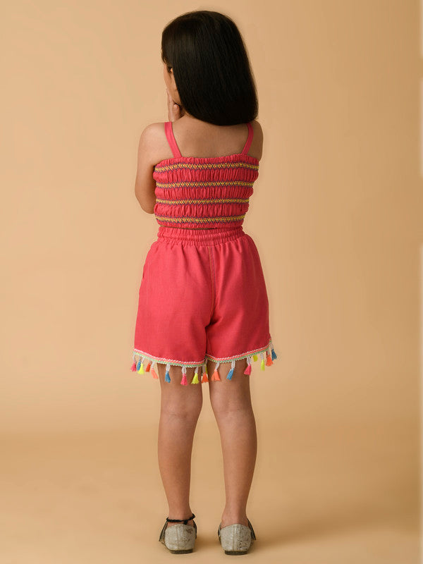 Albion Premium Girls B- Hot Pink Skirt Top