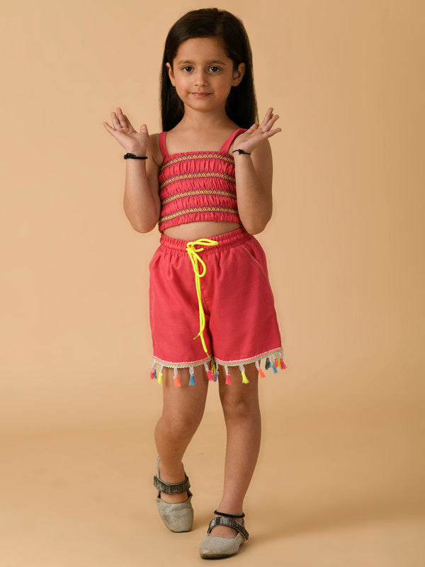 Albion Premium Girls B- Hot Pink Skirt Top