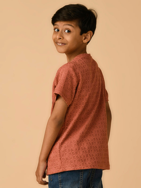Albion Premium Boys Peach T-shirt