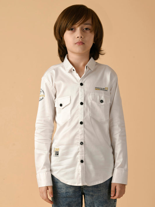 Albion Premium Boys White Shirt