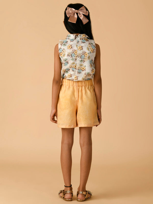 Albion Premium Girls Mustard Skirt Top