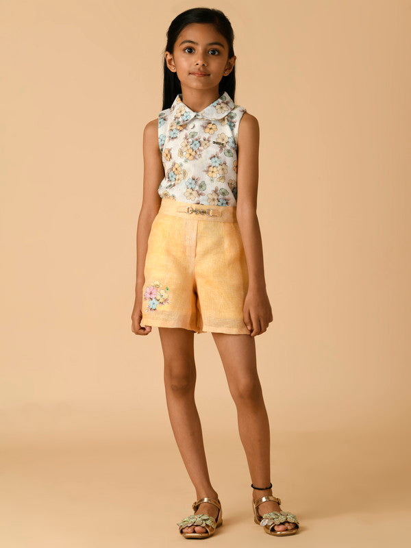 Albion Premium Girls Mustard Skirt Top