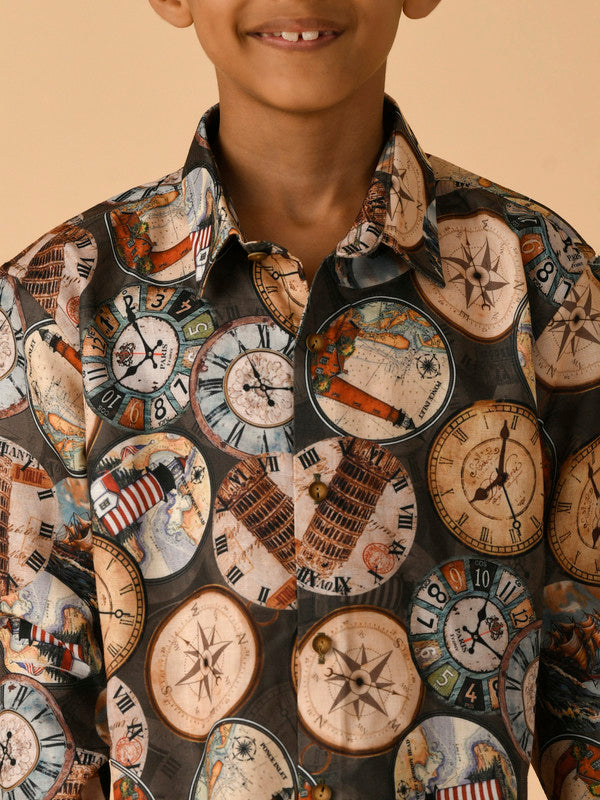 Albion Premium Boys Printed Shirt
