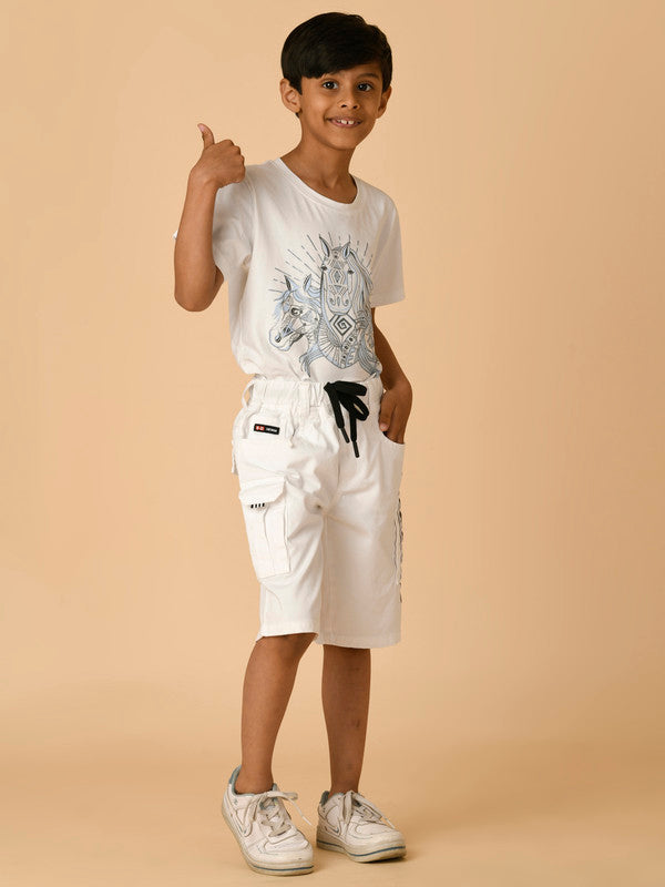 Albion Premium Boys White Shorts