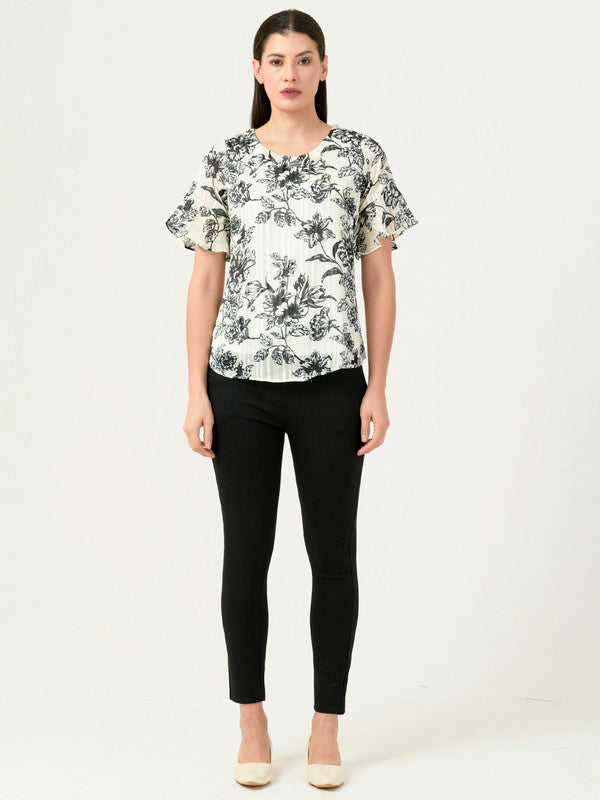 Albion Women Smart Premium White Blouson Top