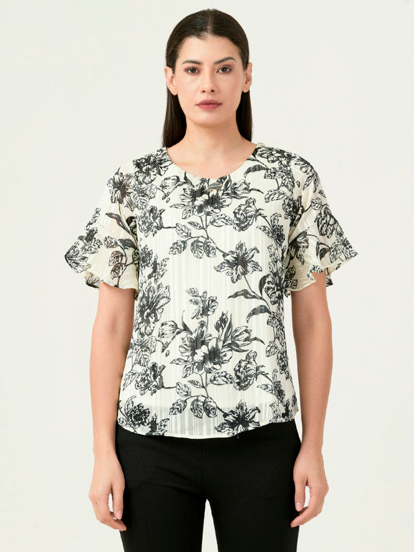 Albion Women Smart Premium White Blouson Top