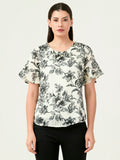 Albion Women Smart Premium White Blouson Top