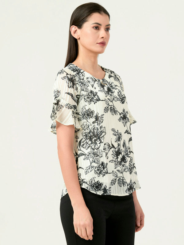 Albion Women Smart Premium White Blouson Top