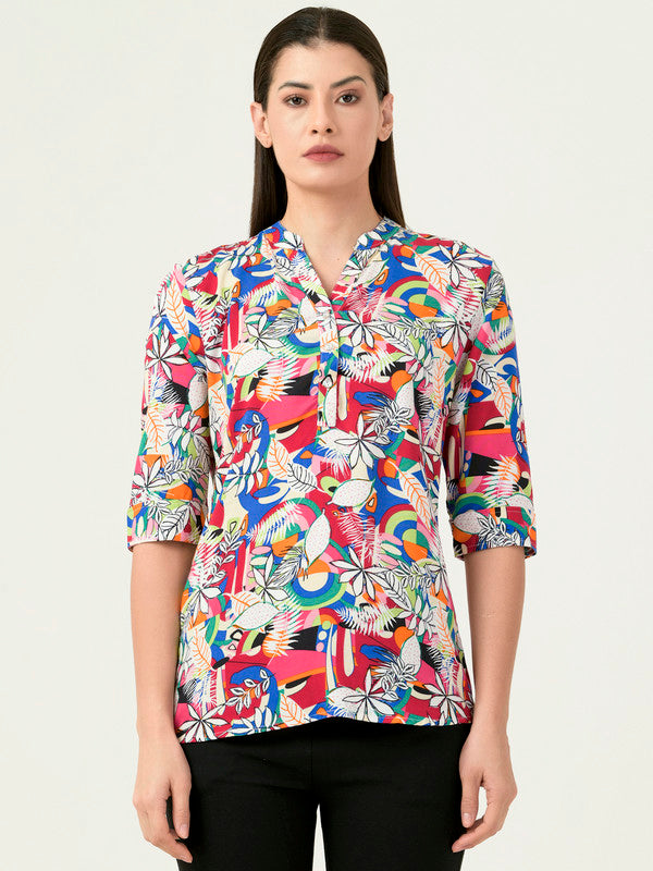 Albion Women Smart Premium Multi-2 Blouson Top