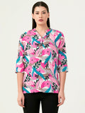 Albion Women Smart Premium Printed Blouson Top