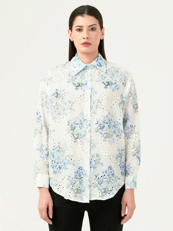 Albion Women Smart Premium Sky Casual Shirt