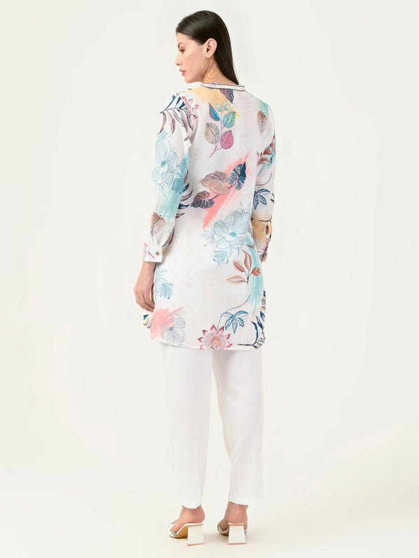 Albion Women Smart Premium White Co-ord set