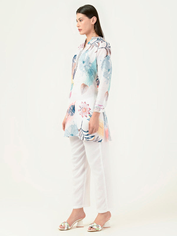 Albion Women Smart Premium White Co-ord set