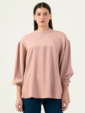 Albion Women Smart Premium Peach Blouson Top