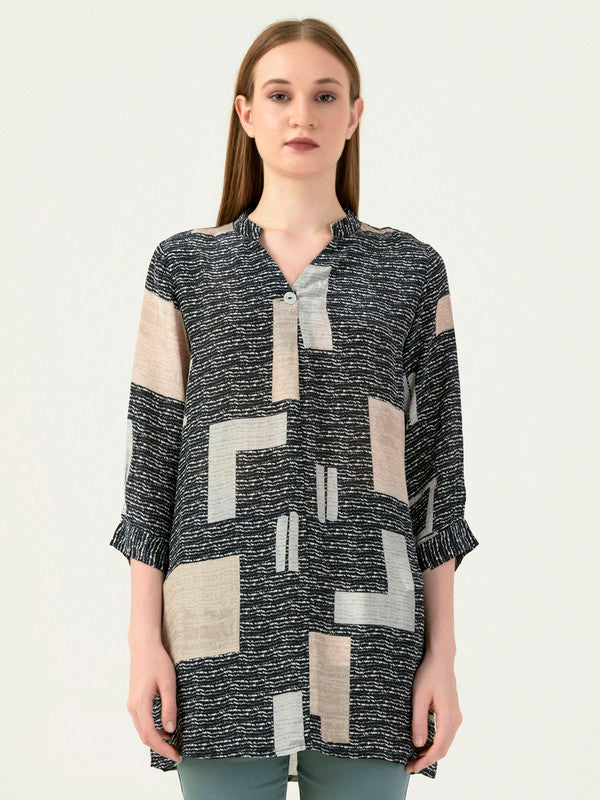 Albion Women Smart Premium Gray Blouson Top