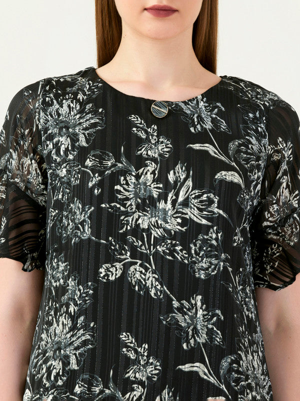 Albion Women Smart Premium Black Blouson Top