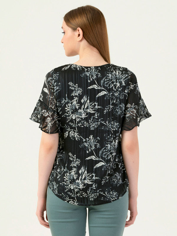 Albion Women Smart Premium Black Blouson Top
