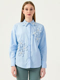Albion Women Smart Premium Sky Blue Casual Shirt