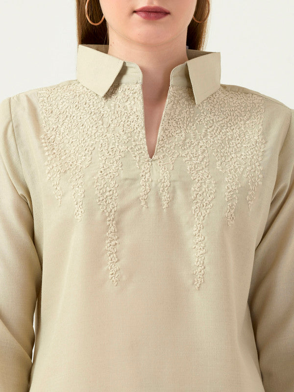 Albion Women Smart Premium Khakhi Co-ord set