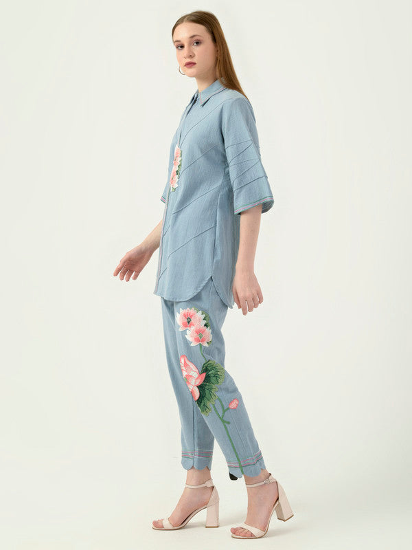 Albion Women Smart Premium Blue Co-ord set