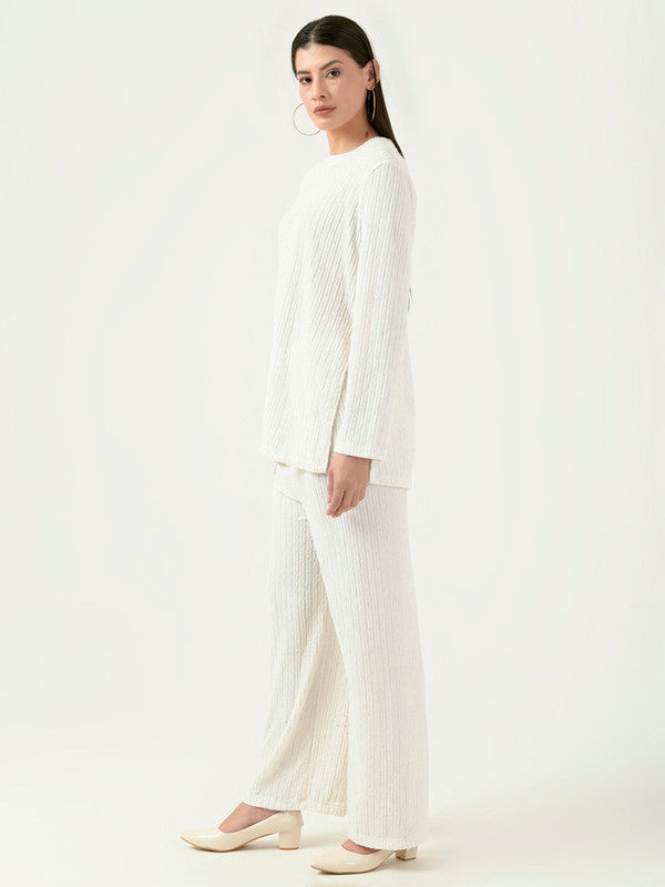 Albion Women Smart Premium White Co-ord set