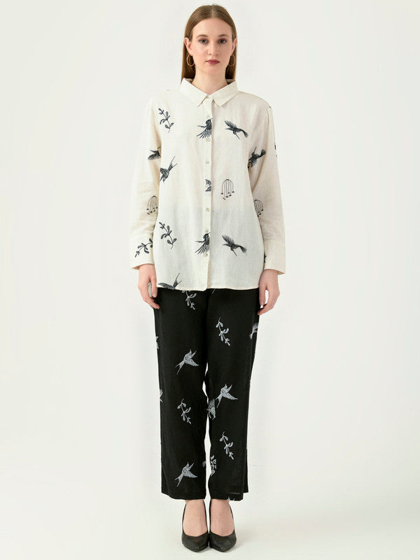 Albion Women Smart Premium Cream Co-ord set
