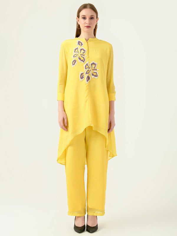 Albion Women Smart Premium Yellow Co-ord set