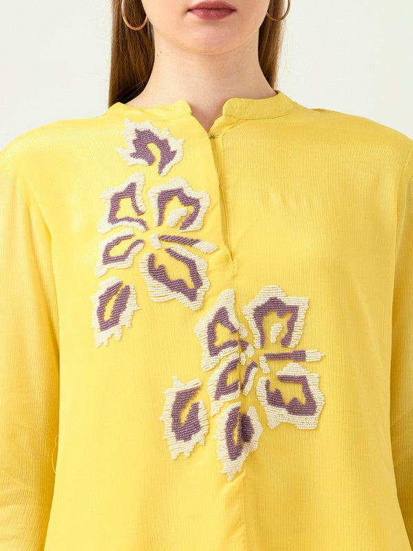Albion Women Smart Premium Yellow Co-ord set