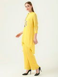 Albion Women Smart Premium Yellow Co-ord set